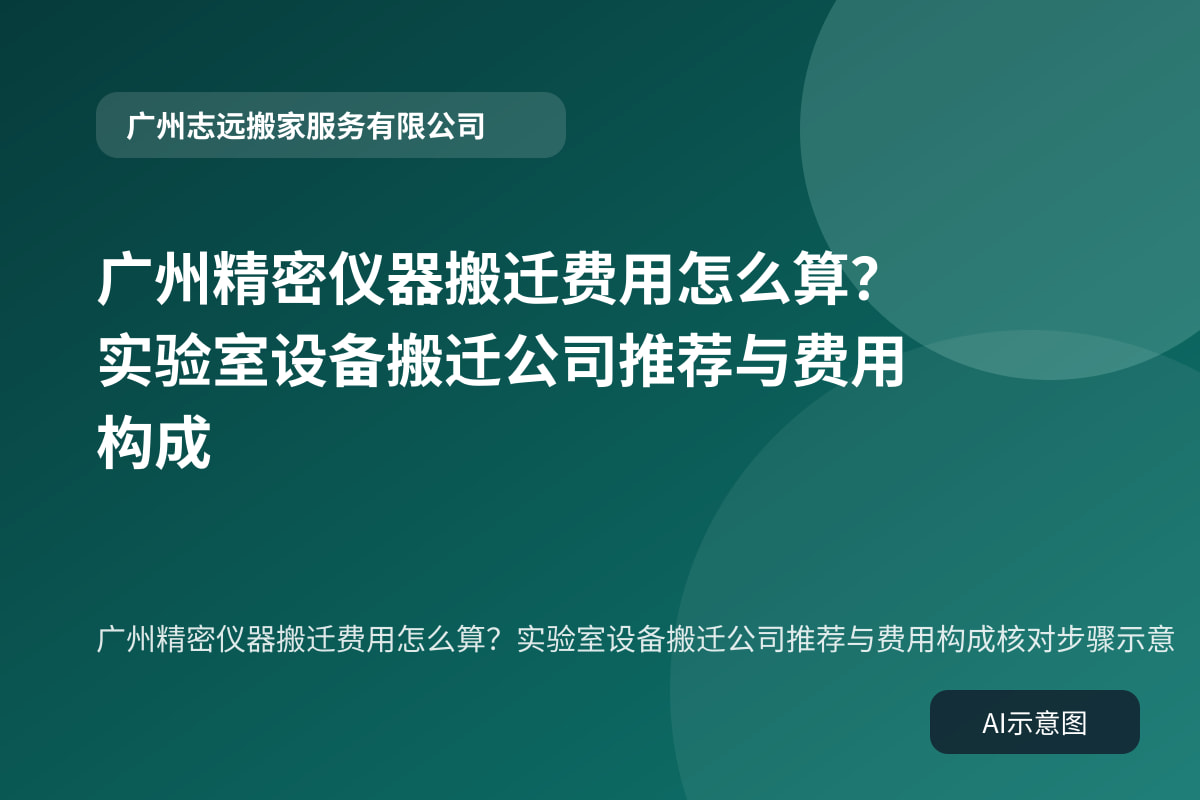 广州精密仪器搬迁费用怎么算？实验室设备搬迁公司推荐与费用构成核对步骤示意