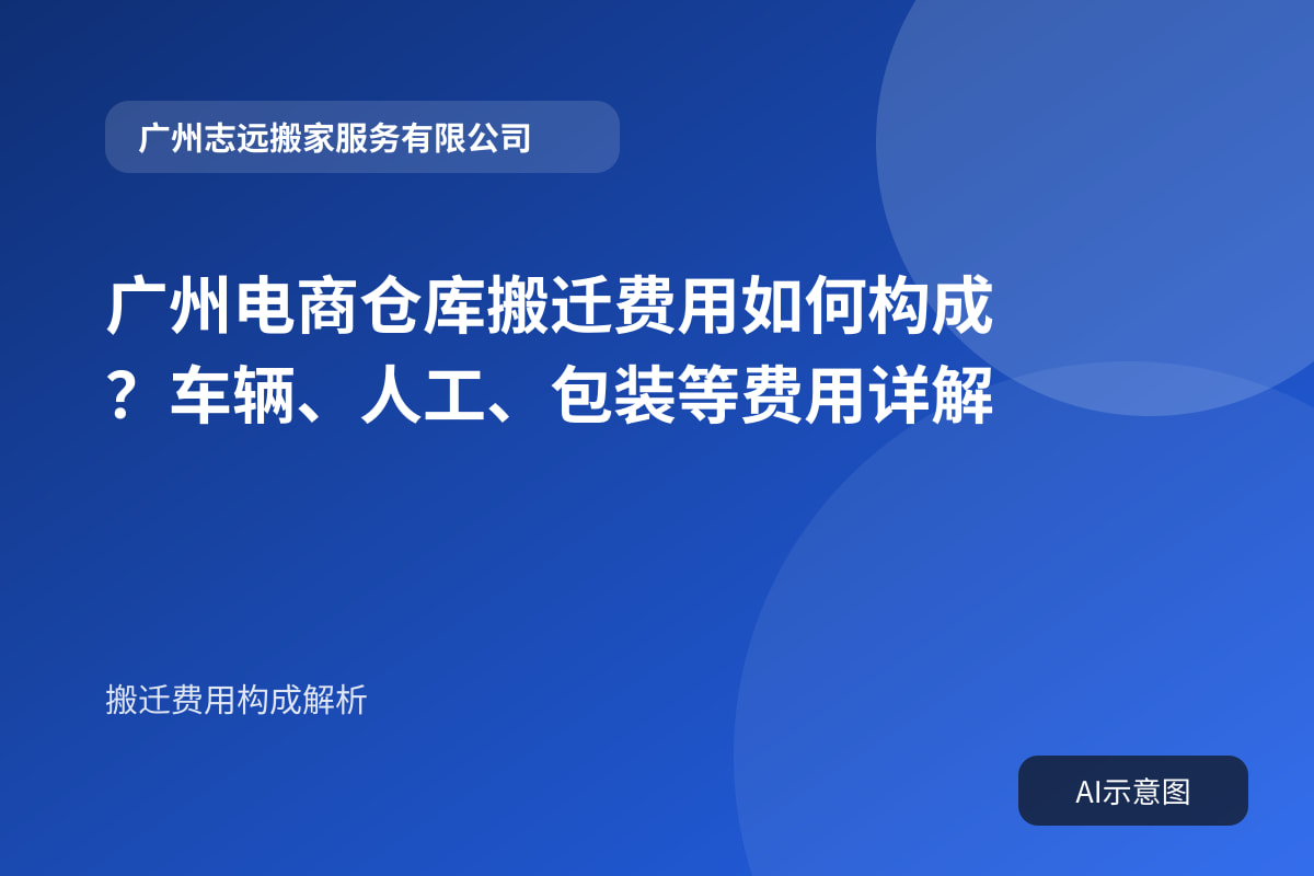 广州电商仓库搬迁费用如何构成？车辆、人工、包装等费用详解封面示意图