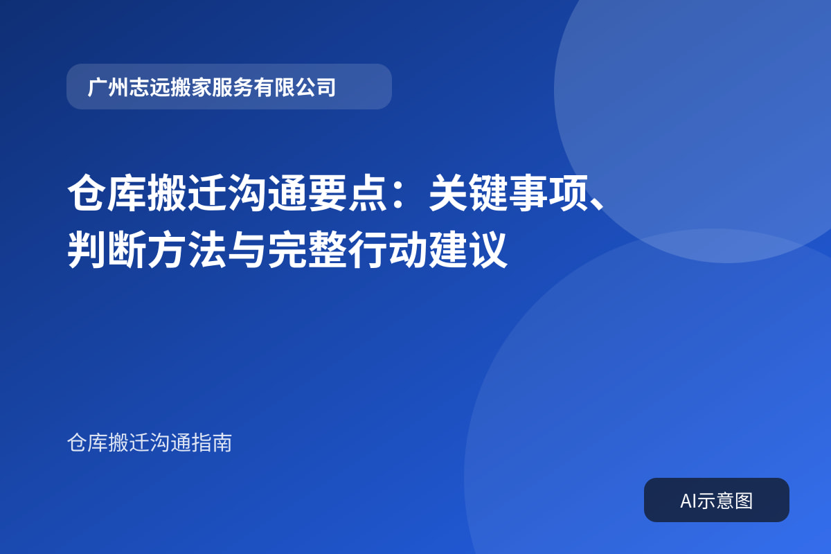 仓库搬迁沟通要点:关键事项、判断方法与完整行动建议