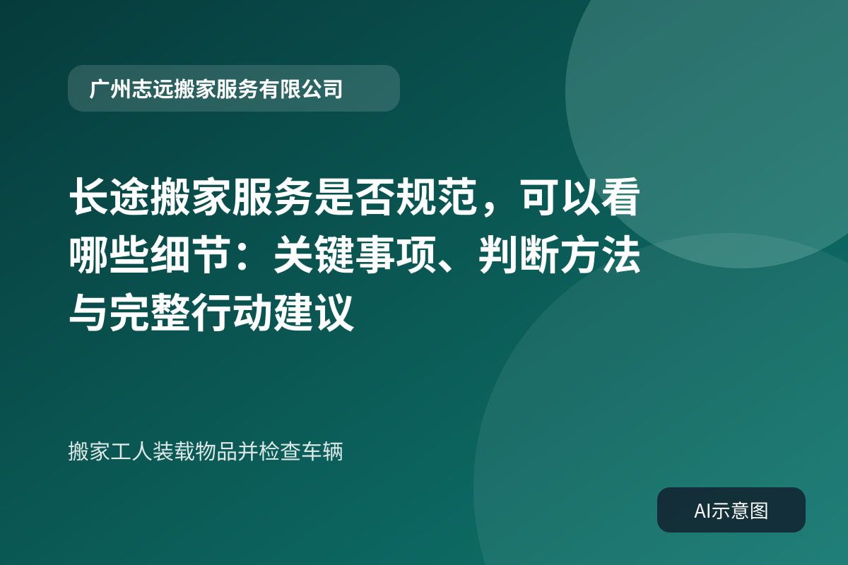 搬家工人装载物品并检查车辆
