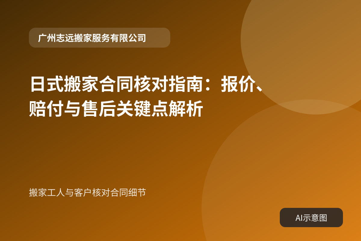 搬家工人与客户核对合同细节