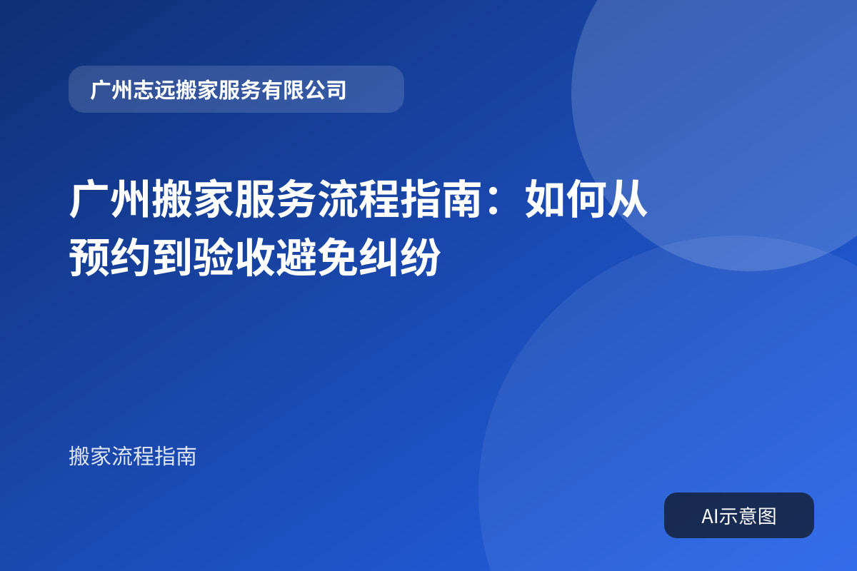 广州搬家服务流程指南:如何从预约到验收避免纠纷封面示意图