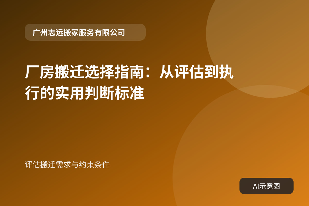 评估搬迁需求与约束条件