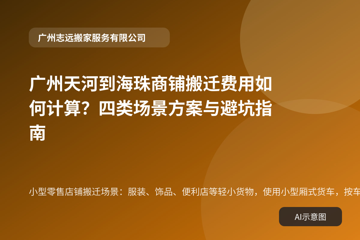 小型零售店铺搬迁场景:服装、饰品、便利店等轻小货物,使用小型厢式货车,按车次计费。