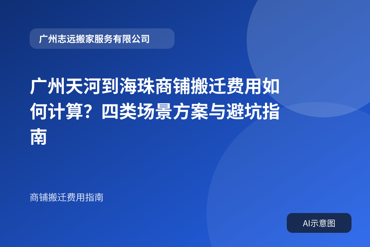 广州天河到海珠商铺搬迁费用如何计算?四类场景方案与避坑指南封面示意图