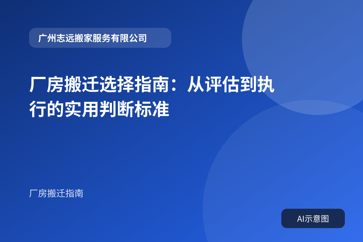 厂房搬迁选择指南：从评估到执行的实用判断标准封面示意图