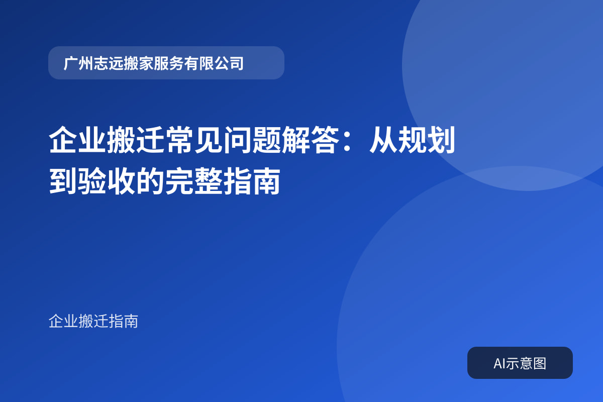 企业搬迁常见问题解答:从规划到验收的完整指南封面示意图