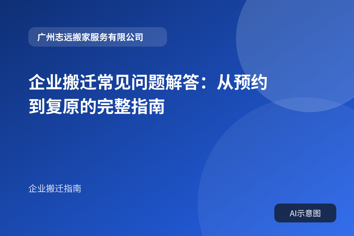 企业搬迁常见问题解答:从预约到复原的完整指南封面示意图