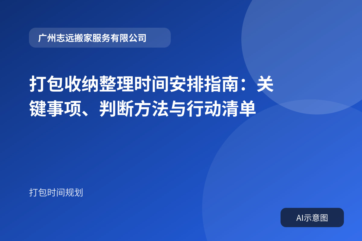 打包收纳整理时间安排指南:关键事项、判断方法与行动清单封面示意图