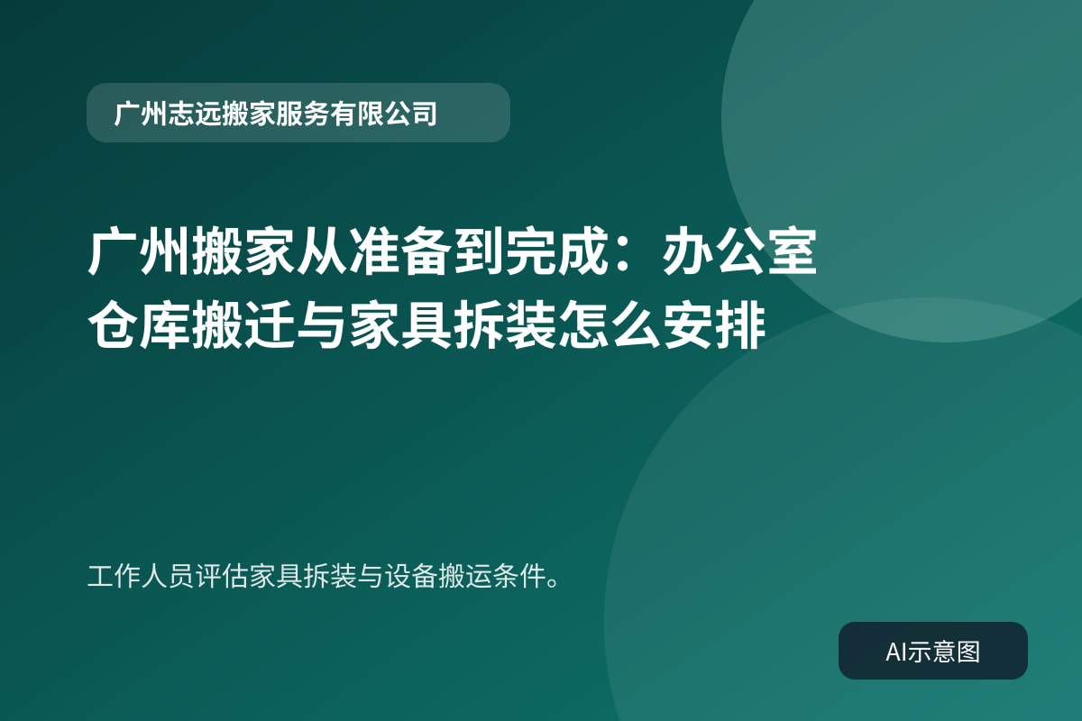 工作人员评估家具拆装与设备搬运条件。