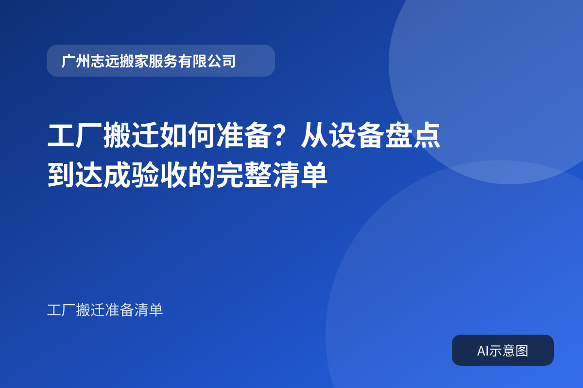 工厂搬迁如何准备?从设备盘点到达成验收的完整清单封面示意图