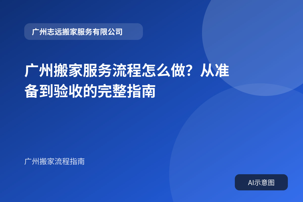广州搬家服务流程怎么做?从准备到验收的完整指南封面示意图