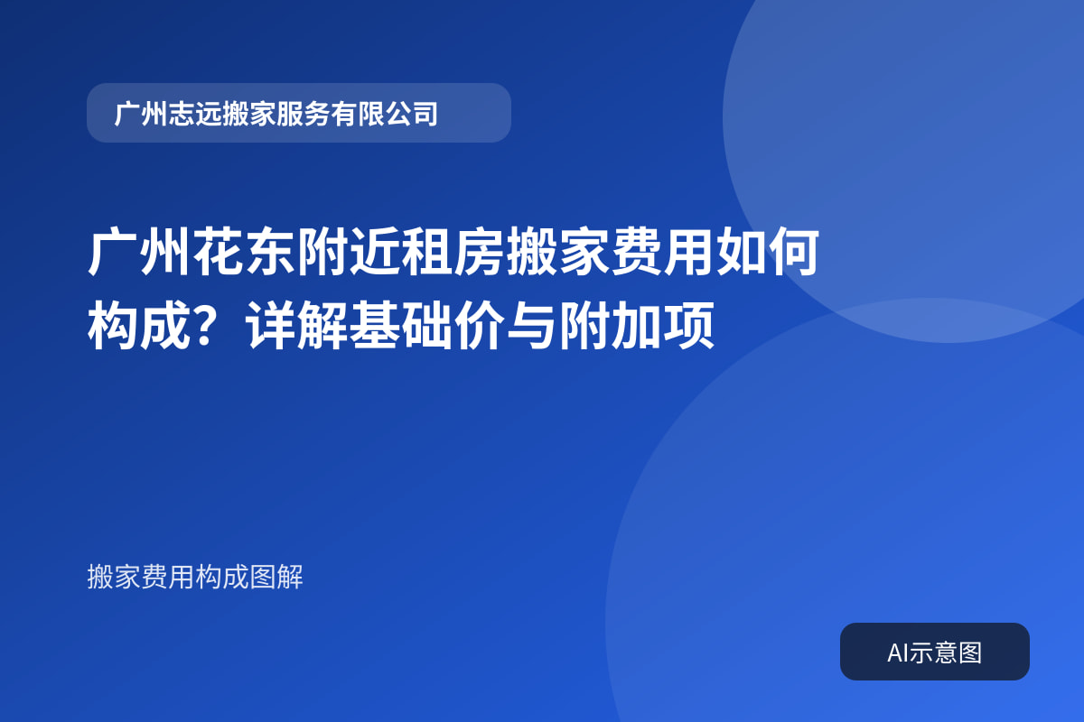 广州花东附近租房搬家费用如何构成?详解基础价与附加项封面示意图