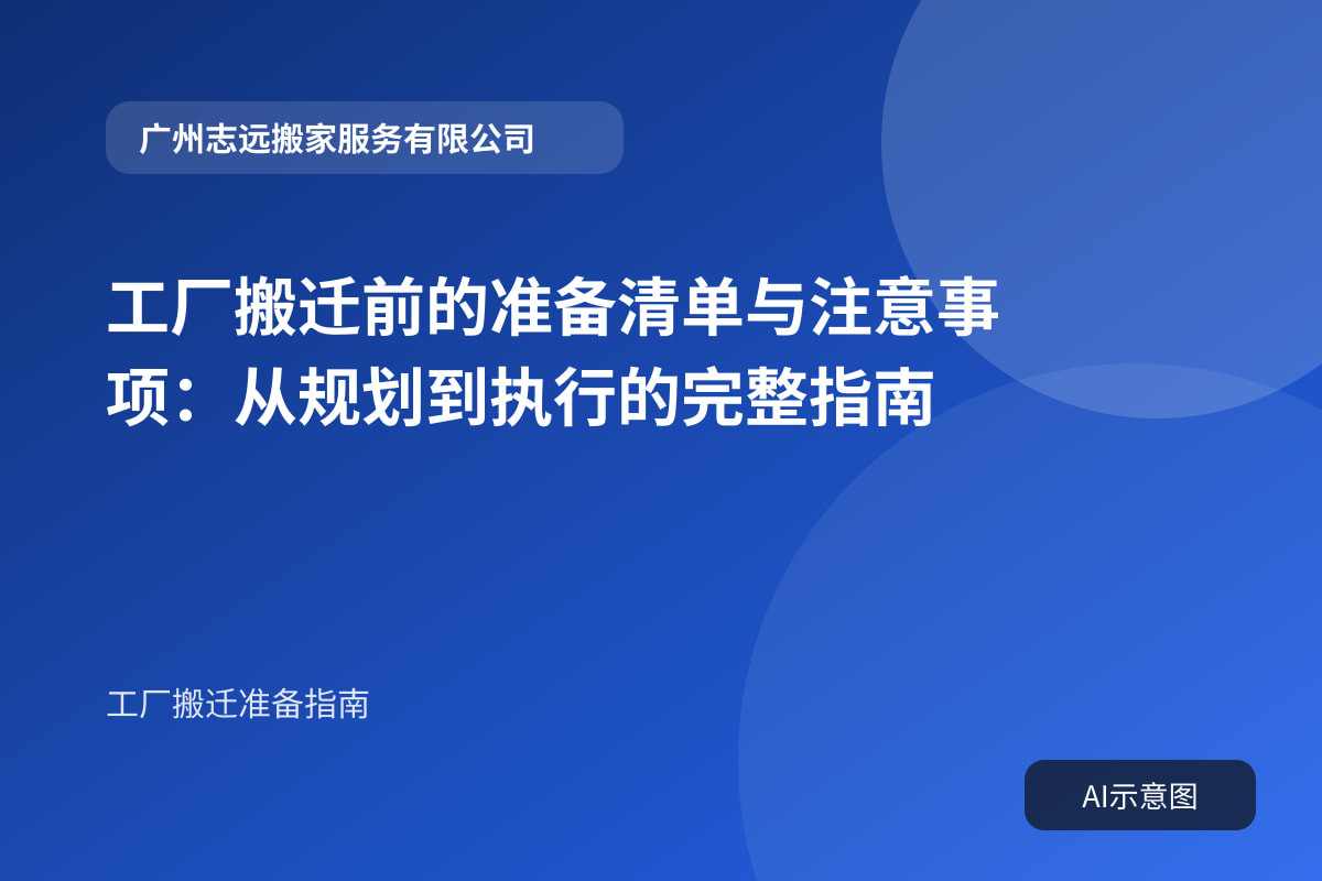 工厂搬迁前的准备清单与注意事项:从规划到执行的完整指南封面示意图