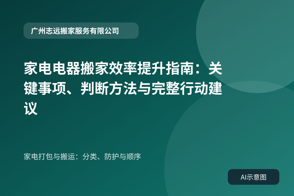 家电打包与搬运:分类、防护与顺序